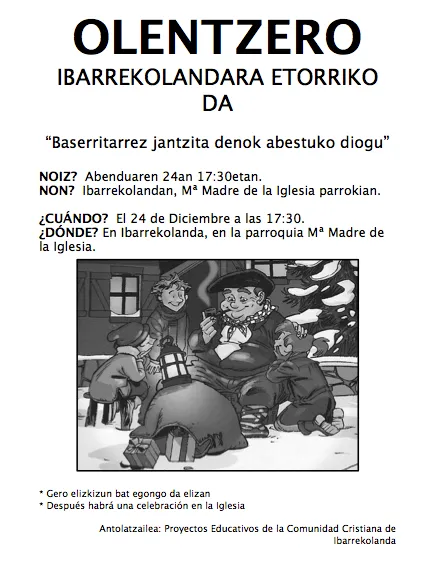 cartel olentzero