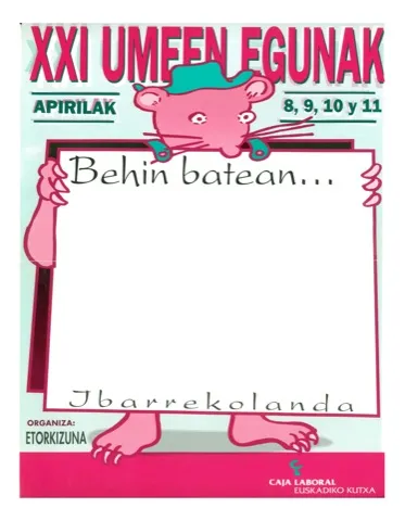 1999 - 21. Umeen egunak kartela